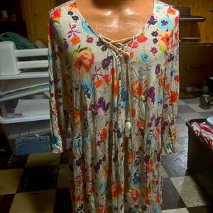 Plus size multi colored shirt